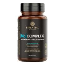 Magnésio Mg Complex Essential Nutrition 90 Cap Alta Absorção Sem Sabor