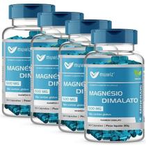 Magnésio Muwiz Dima lato 500 mg 240 Capsulas 4 frascos de 60 caps