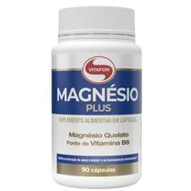 Magnésio Plus Vitafor 90 Cápsulas Magnésio Quelato + Vitamina B6 Cápsulas Vegetais, Vegano