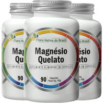 Magnésio Quelato 500mg 3 X 90 Cápsulas - Flora Nativa