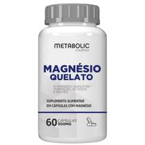 Magnesio Quelato 500mg 60 Cápsulas Metabolic Farma Magnesio Quelato 500mg 60 Cápsulas Metabolic Farma