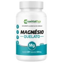 Magnésio Quelato 60 Cápsulas 500mg Original Natural - Essential Pure Magnésio Quelato 60 Cápsulas 500mg Original Natural - Essential Pure