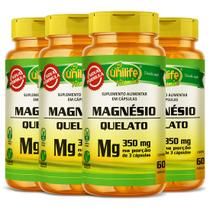 Magnésio quelato bisglicinato de magnesio 60 caps unilife kit 4 Magnésio quelato bisglicinato de magnesio 60 caps unilife kit 4