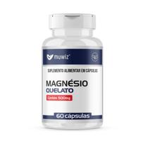 Magnésio quelato em cápsula 500mg sem sabor muwiz
