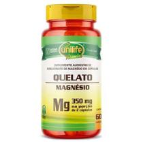 Magnésio Quelato Mg Puro 700mg 60 Caps Vegano Unilife