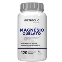 Magnesio Quelato Puro 500mg 120 Cápsulas Metabolic Farma