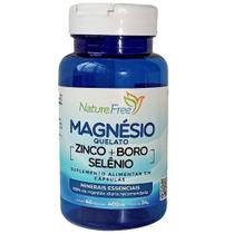 Magnésio Quelato Zinco + Boro + Selênio 60 Cápsulas 400mg - NathurePro