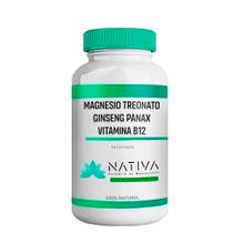 Magnésio Treonato + Vitamina B12 Metil + Ginseng Panax 60 Cápsulas Magnésio Treonato + Vitamina B12 Metil + Ginseng Panax 60 Cápsulas