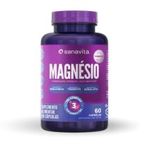 Magnésio Tri Complex Sanavita 60 Cápsulas Suplemento Alimentar