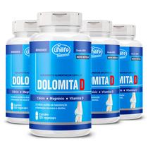 Magnésio vitamina d cálcio 120 caps vitamina d3 dolomita d unilife vitaminas kit 4