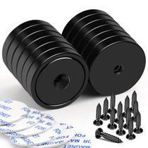 Magnet TRYMAG 12 unidades de terra rara preta com adesivo de 50 kg Magnet TRYMAG 12 unidades de terra rara preta com adesivo de 50 kg