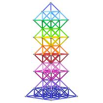 Magnetic Building Sticks Toy Veatree 308 unidades com bolsa