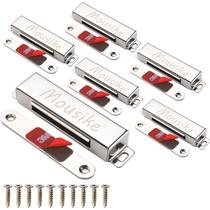 Magnetic Door Catch Mousike 1,76 kg em aço inoxidável, pacote com 6 Magnetic Door Catch Mousike 1,76 kg em aço inoxidável, pacote com 6
