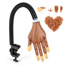 Magnetic Practice Hand Adonafy para unhas de acrílico com 100 pontas