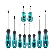 Magnetic Precision Screwdriver Kit, Repair Tool Set, Phillips e cabeça chata, alça antiderrapante