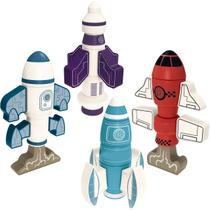 Magnetic Rockets Toy Gifts2U para crianças de 3 a 6 anos com caixa de armazenamento