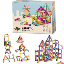 Magnetic Stick Building Blocks Jogo Ímãs Conjunto 76 Peças