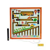 Magnetico Combinatorio Brinqmutti Jogo Tabuleiro Labirinto Brinquedo Recreativo Pedagogico