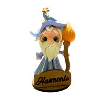Mago Merlin - Harmonia - Produto Artesanal em Biscuit com Luz de LED