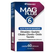 Magplus 6 60 cápsulas herbamed (6 tipos de magnésio)