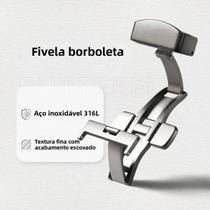 Maikes 18mm 20mm Fivela Borboleta Aço Inoxidável 316L Fecho de Relógio Fivela de Pulseira de Couro Maikes 18mm 20mm Fivela Borboleta Aço Inoxidável 316L Fecho de Relógio Fivela de Pulseira de Couro