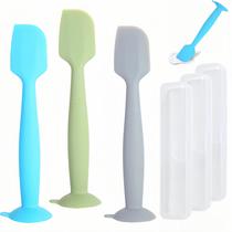 MAIKKB Espátula para pomada de assadura de bebê, 3 unidades com 3 estojos de armazenamento, aplicador macio de silicone para creme de fralda, espátula para pomada para bumbum com base de sucção, aplicador grande para creme contra assaduras MAIKKB Espátula para pomada de assadura de bebê, 3 unidades com 3 estojos de armazenamento, aplicador macio de silicone para creme de fralda, espátula para pomada para bumbum com base de sucção, aplicador grande para creme contra assaduras