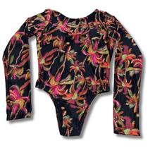 Maiô adulto manga longa proteção solar UV 50+