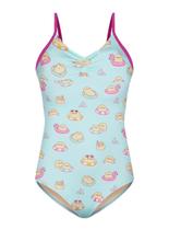 Maiô Alcinhas Selene Beachwear 30108.001 Infantil Estampado UV 50+ Poliéster T. 04/08