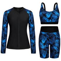 Maiô Arolina com Camisa de Proteção Solar de Manga Longa - Preto - M Maiô Arolina com Camisa de Proteção Solar de Manga Longa - Preto - M
