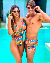 Maiô aspas + Sunga da Mesma Estampa