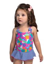 Maiô baby com saia e laço Maiô baby com saia e laço