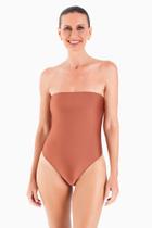 Maiô bandeau marrom