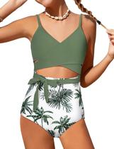 Maiô BAVADER Girls acolchoado com decote em V tamanho 14-16 com capa