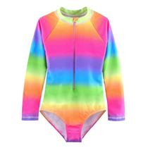 Maiô Bayimee Big Girls de manga comprida Rash Guard 9T