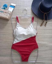 Maiô bicolor acetinado com Bojo Maiô bicolor acetinado com Bojo