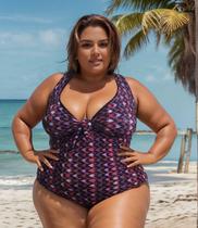 Maiô BIG Plus Size Dupla Face Com Bojo Removível Laço Busto Tamanho Grande do 46 ao 64 Maiô BIG Plus Size Dupla Face Com Bojo Removível Laço Busto Tamanho Grande do 46 ao 64