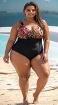 Maiô BIG Plus Size ESTAMPADO E LISO Franzido busto Com Bojo Removível Tamanho Grande do 46 ao 68