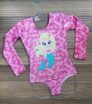 Maiô Biquíni Body Infantil Praia Piscina Moda Verão Sereia Ariel