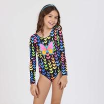 Maiô Body Alcinha Infantil Fernanda Borboleta Siri Kids