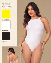 Maio body branco com detalhe nas costas sol e agua