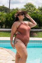 Maiô body cropped engana mamãe bojo embutido P ao 54