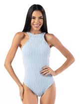 Maiô Body Feminino Com Textura Sem Decote Aberto Atras Maiô Body Feminino Com Textura Sem Decote Aberto Atras