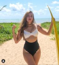 Maiô Body Liso Duas Cores Blogueira Papilloo