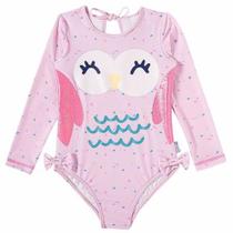 Maiô Body Manga Longa Com Proteção Solar Coruja Tip Top Maiô Body Manga Longa Com Proteção Solar Coruja Tip Top