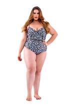 Maio Body Plus Size Estampado Oncinha Papilloo