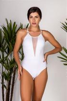 Maiô Branco Ayla - Elegante e Confortável Maiô Branco Ayla - Elegante e Confortável