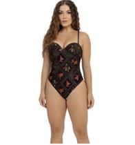 Maiô Bustiê Estampado Zero Barriga com Bojo Banho de Mar Maiô Bustiê Estampado Zero Barriga com Bojo Banho de Mar
