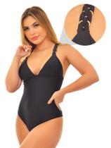 Maio Canelado Elegante Moderno Fio Duplo Cor:PretoTamanho:GG