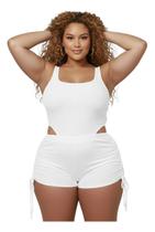 Maiô Cavado Body Com Shortinho Feminino Plus Size Praia