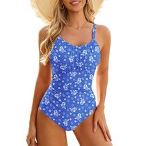 Maiô Century Star Tummy Control One Piece Blue Floral